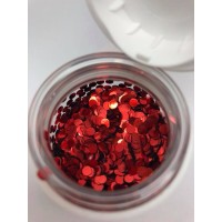 Glitter Mini Discs Red 25g (MINI 25G - RED)